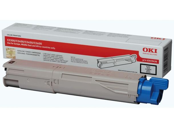 Toner Oki 43459332 C3300/3400/3450 sort 